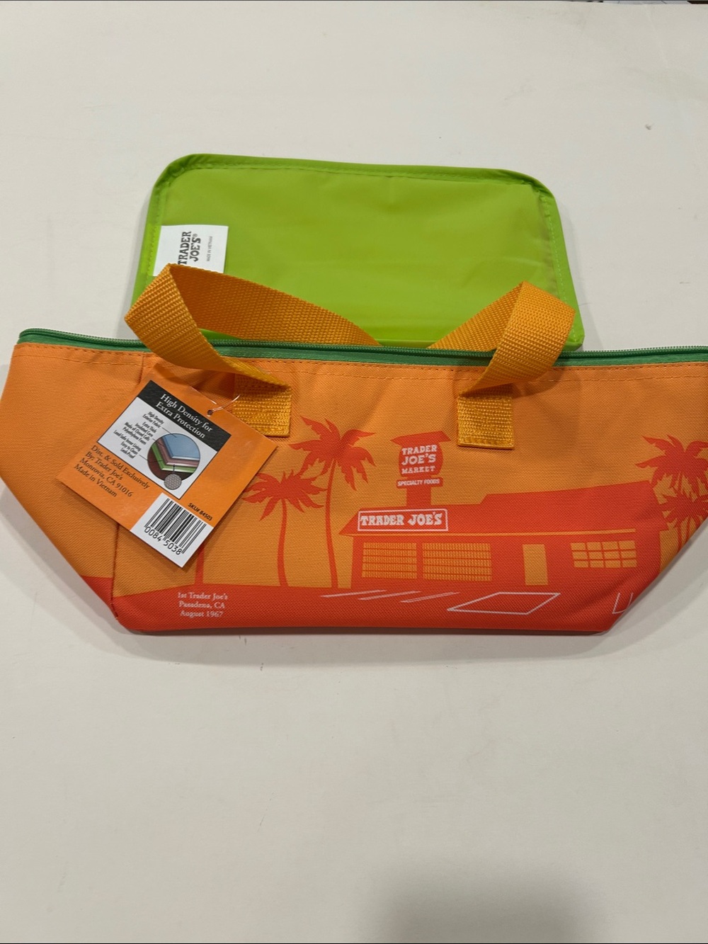 Trade Joes Orange & Lime Mini Insulated Lunch Bag NWT